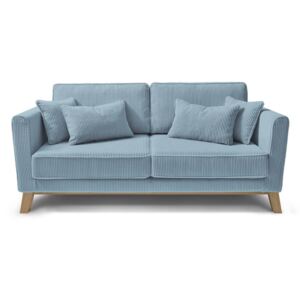 Canapea cu 3 locuri Bobochic Paris DOBLO, albastru deschis