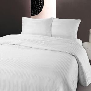 Lenjerie de pat din micropercal Zensation Dallas, 140 x 200 cm, alb