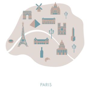 Harta Paris Map, 1x Studio II