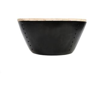 Măsuță cu blat din lemn de mango LABEL51 Indi, Ø 80 cm, negru