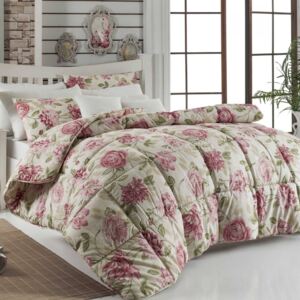 Cuvertură matlasată pentru pat matrimonial Care Pink, 195 x 215 cm