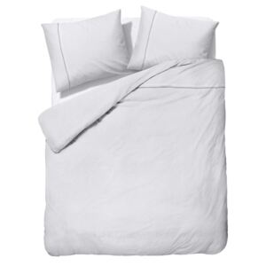 Lenjerie de pat din micropercal Sleeptime Satin Monte Carlo, 200 x 220 cm, alb
