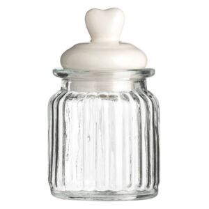 Recipient de sticlă, capac alb, Premier Housewares, 300 ml