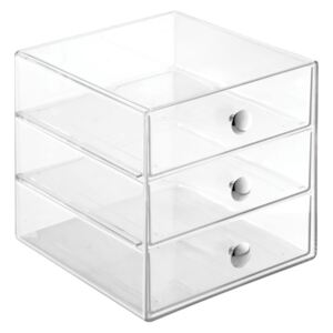 Cutie depozitare transparentă cu 3 sertare InderDesign Drawers, înălțime 16,5 cm