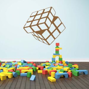 GLIX Rubik's cube - autocolant de perete Maro 110 x 100 cm