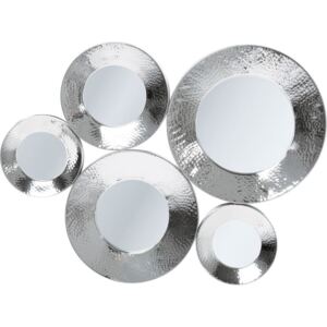 Oglindă perete Kare Design Circoli, argintiu
