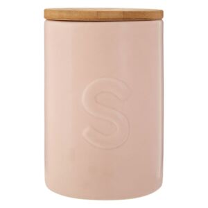 Zaharniță cu capac din lemn de bambus Premier Housewares Fenwick, roz