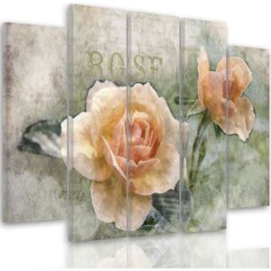 CARO Tablou pe pânză - Tea Roses 100x70 cm