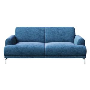 Canapea cu 2 locuri și picioare metalice MESONICA Puzo, albastru