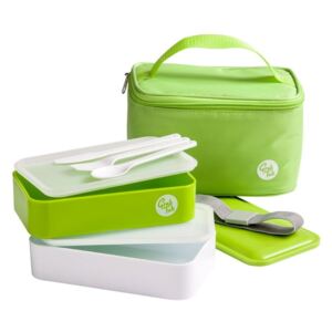 Set husă frigorifică și cutie pentru gustări Premier Housewares Grub Tub, 21 x 13 cm, verde