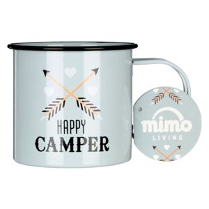 Cană din metal Premier Housewares Happy Camper, 350 ml