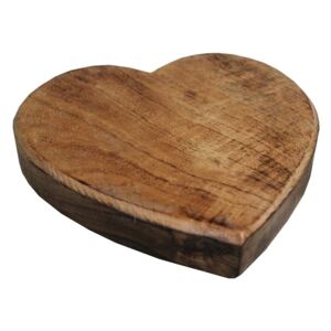 Suport din lemn pentru vase fierbinți Antic Line Heart