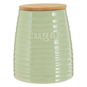 Recipient pentru zahăr cu capac din bambus Premier Housewares Winnie, 950 ml, verde deschis