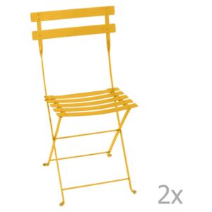 Set 2 scaune grădină pliabile Fermob Bistro, galben