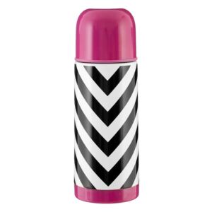 Sticlă termos Premier Housewares Vacuum, 350 ml, alb-negru-roz