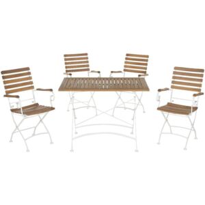 Set masă din lemn și 4 scaune Safavieh Keira