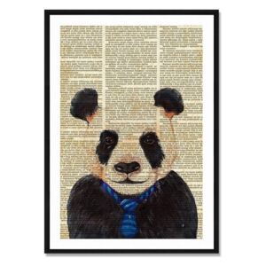 Tablou Really Nice Things Newspaper Panda, 40 x 60 cm