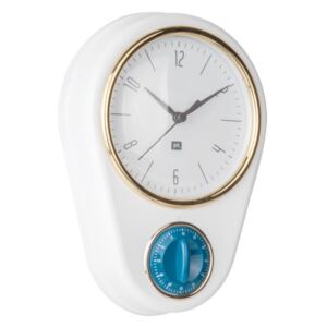 Ceas și cronometru pentru bucătărie PT LIVING, alb