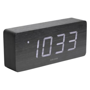 Ceas alarmă, decor lemn, Karlsson Cube, 21 x 9 cm