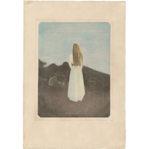 Munch, Edvard - Young Woman on the Beach Reproducere