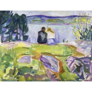 Munch, Edvard - Springtime (Lovers by the shore) Reproducere