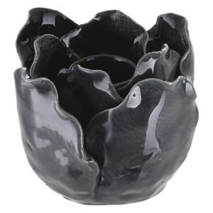 Suport din ceramică pentru lumânare A Simple Mess Svir, negru