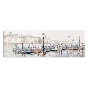 Tablou Styler Watercolor Venezia Gondole, 45 x 140 cm