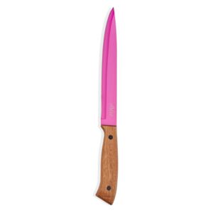 Cuțit cu mâner din lemn The Mia Cutt, lungime 20 cm, roz