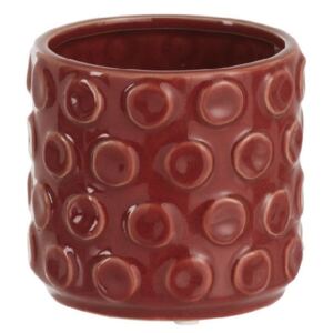 Ghiveci din ceramică J-Line Spheres, înălțime 11 cm, roșu