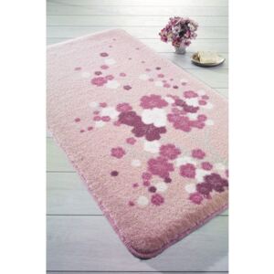 Covoraș de baie Confetti Bathmats Spray, 100 x 160 cm, roz