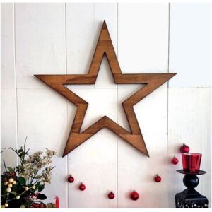 Decorațiune de perete pentru Crăciun Hello Star, 62 x 1,8 x 62 cm