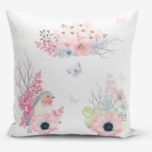 Față de pernă cu amestec din bumbac Minimalist Cushion Covers Special Design Bird Modern, 45 x 45 cm