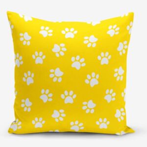 Față de pernă cu amestec din bumbac Minimalist Cushion Covers Yellow Background Pati, 45 x 45 cm, galben