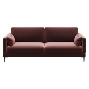 Canapea cu 3 locuri Levie, roz închis