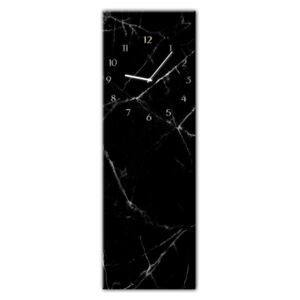 Ceas de perete Styler Glassclock Black Marble, 20 x 60 cm