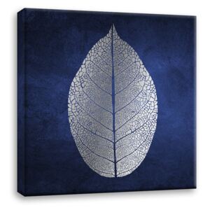 Tablou Styler Canvas Silver Uno White Leaf, 60 x 60 cm