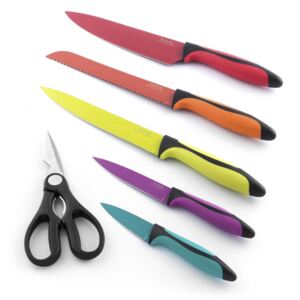 Set 5 cuțite și foarfecă din oțel inoxidabil InnovaGoods Ceramic