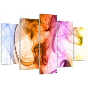 CARO Tablou pe pânză - Colored Smoke - Abstraction 100x70 cm