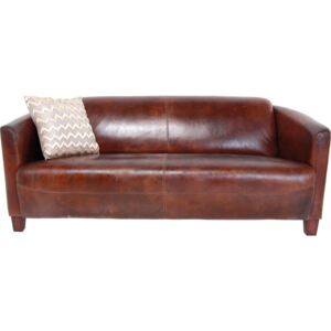 Canapea cu husă din piele de bovină Kare Design Lounge, maro