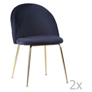 Set 2 scaune House Nordic Geneve, albastru