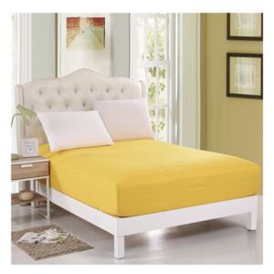 Husa de pat cu elastic 100x200cm galben