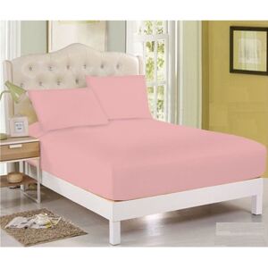 Husa de pat cu elastic 100x200cm roz