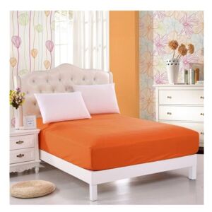 Husa de pat cu elastic 100x200cm portocaliu