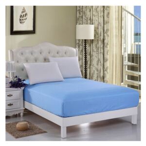 Husa de pat cu elastic 140x200cm albastru