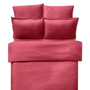 Lenjerie de pat damasc satinat culoarea rosu