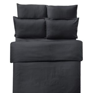 Lenjerie de pat damasc satinat culoarea negru