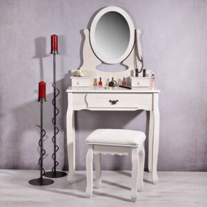 SEC3 - Set Masa natur toaleta cosmetica machiaj oglinda masuta vanity