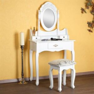 SEA8 - Set Masa alba toaleta cosmetica machiaj oglinda masuta vanity