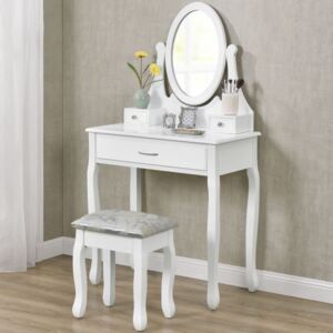 SEA320 - Set Masa alba toaleta cosmetica machiaj oglinda masuta vanity