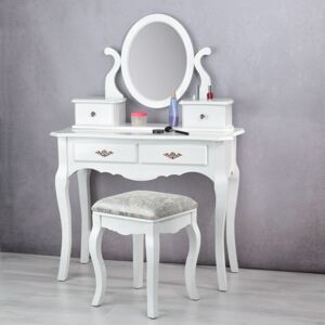 SEA15 - Set Masa alba toaleta cosmetica machiaj oglinda masuta vanity